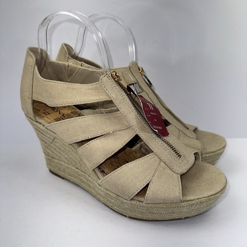Merona Meredith Espadrille Wedge Sandals Tan Size 11 still w/ Tag
